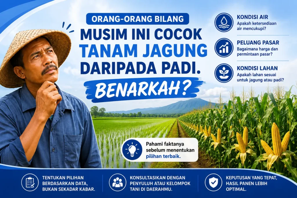 Musim Ini Cocok Tanam Jagung daripada Padi?