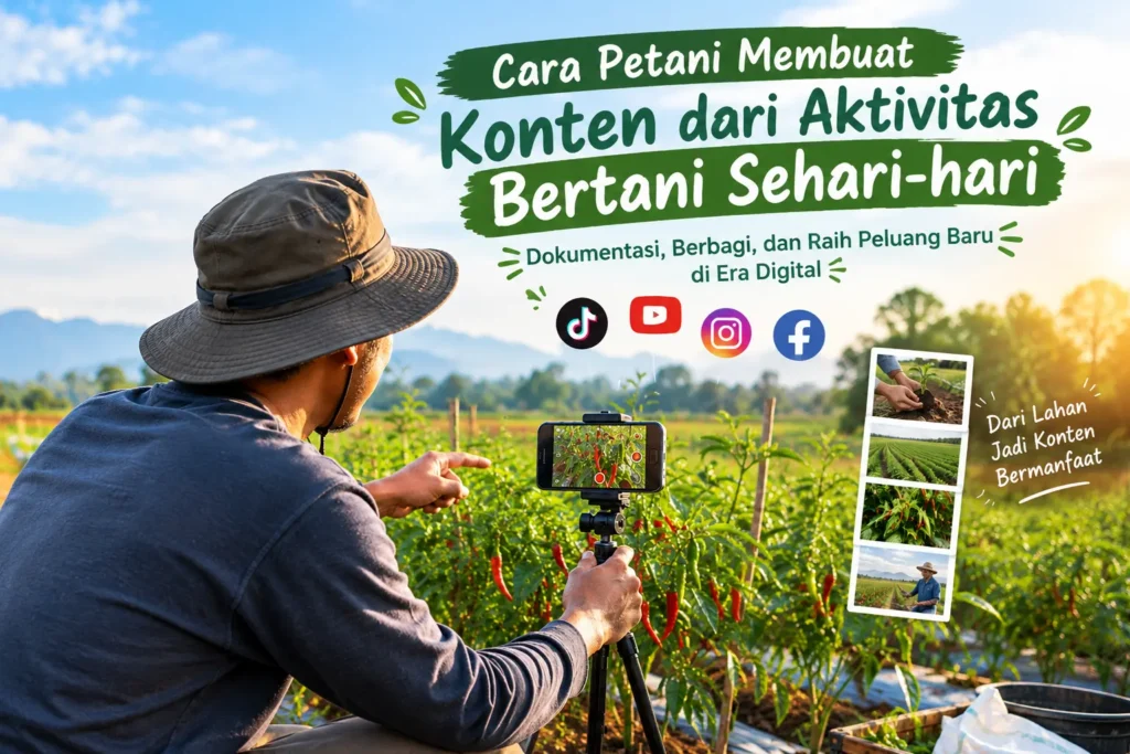Cara Petani Bertani Sambil Membuat Konten